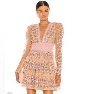 bronx and banco megan mini dress blush